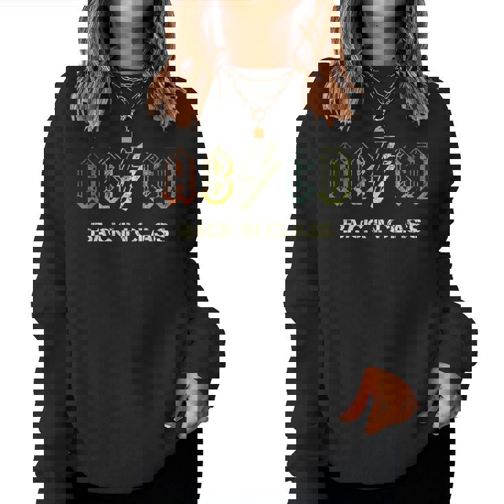Abcd Teacher Back To School Teacher Student Rock Sudadera Mujer