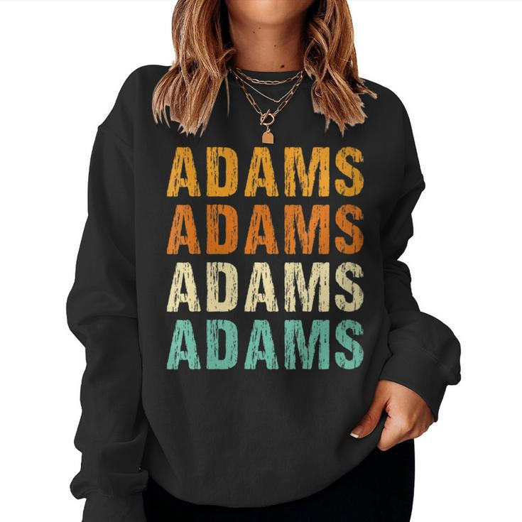 Adams Last Name Family Reunion Surname Personalized Women Sweatshirt