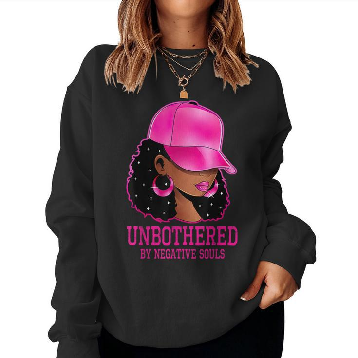 African American Afro Queen Sassy Black Woman Unbothered Women Sweatshirt