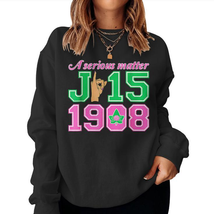 Aka Hand Sign A Serious Matter J15 Founders Day 1908 Women Sweatshirt