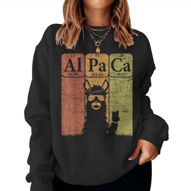 Alpaca Periodic Table Elements Llama Alpaca Vintage Women Sweatshirt