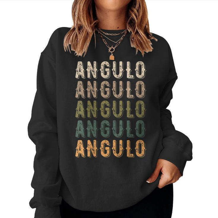 Angulo Personalized Reunion Matching Family Name Women Sweatshirt