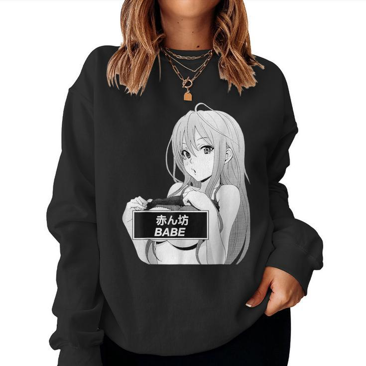 Anime Waifu Hentai Anime Lover Anime Girl Japanese Aesthetic Women Sweatshirt