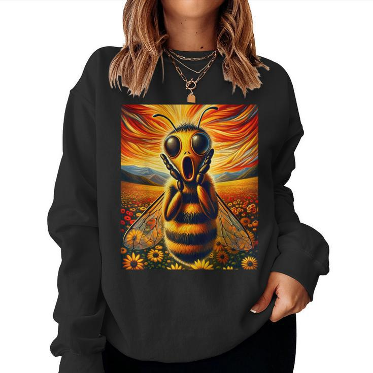 Artsy Apparel For Bee Lovers Artistic Bee Women Sweatshirt