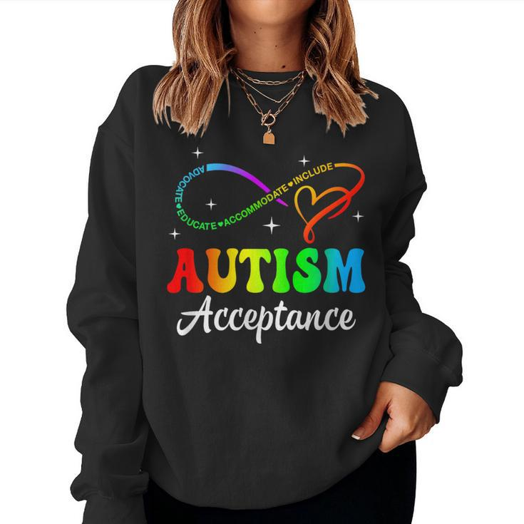 Autism Awareness Acceptance Infinity Symbol Kid Women Sweatshirt