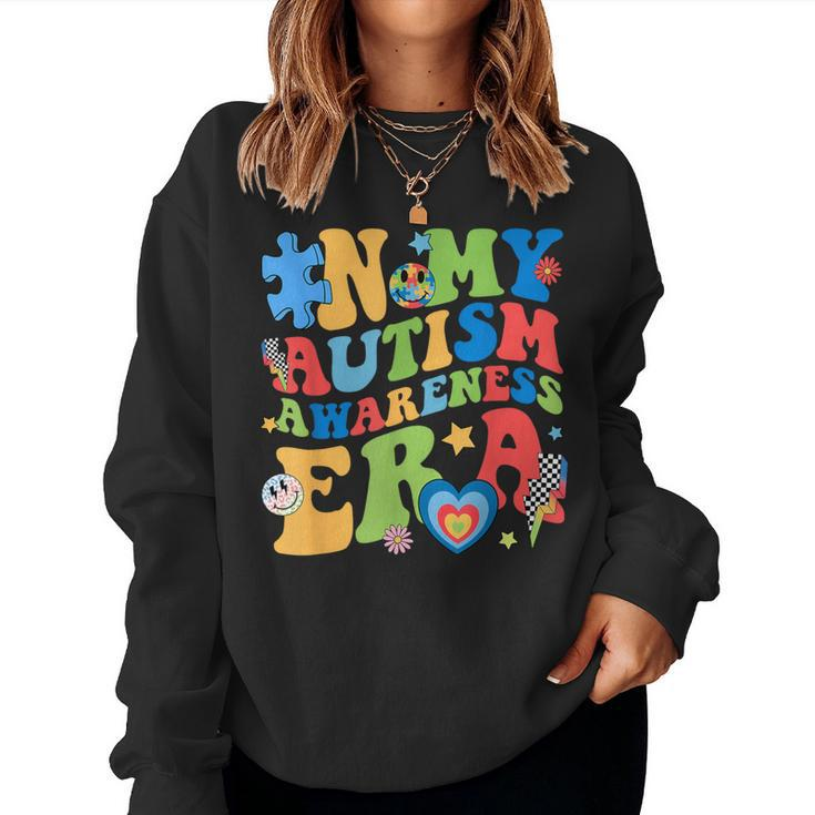 In My Autism Awareness Era Support Puzzle Be Kind Groovy Women Sweatshirt