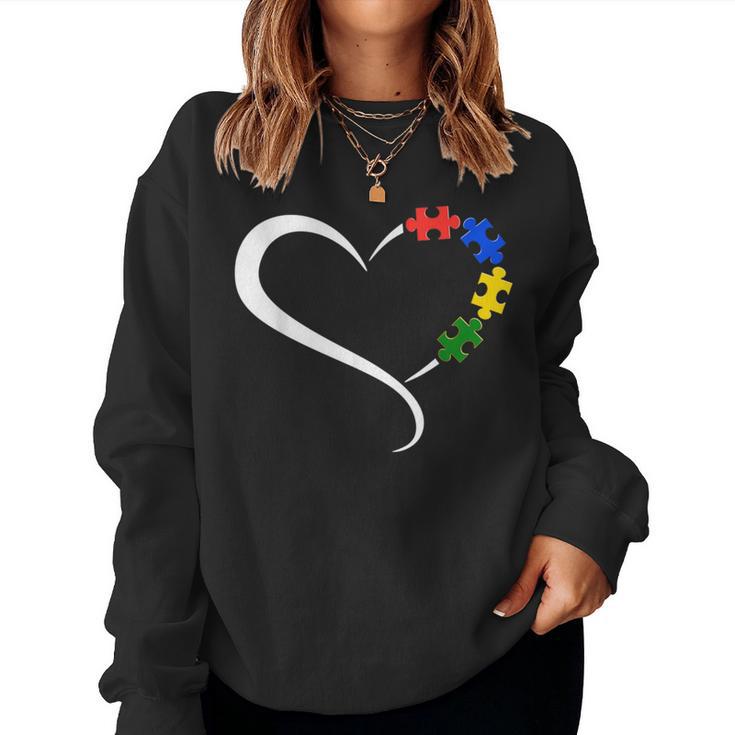 Autism Heart Awareness Heart Mens Sudadera Mujer