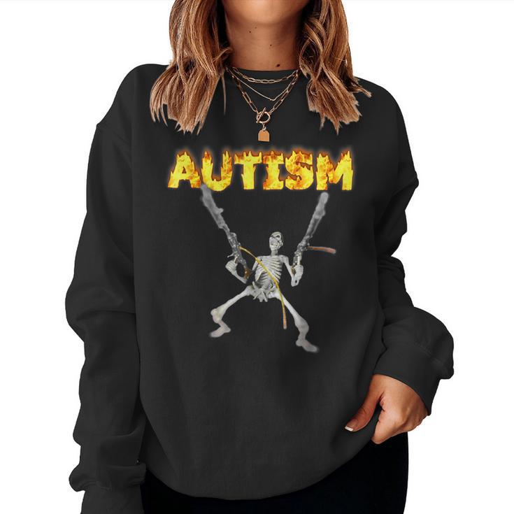 Autism Skeleton Meme Hombres Es Niños Sudadera Mujer
