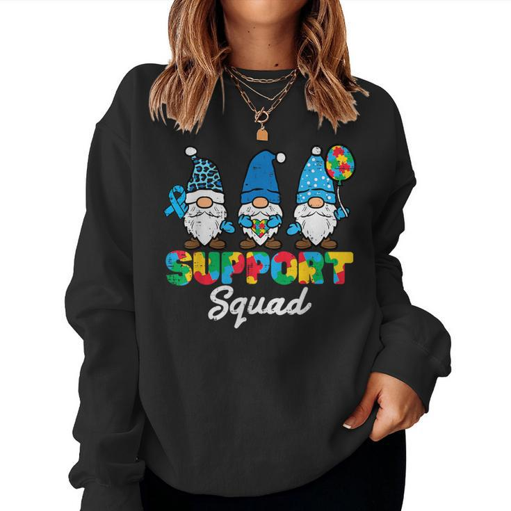 Autism Support Squad Gnomes Awareness Matching Kid Women Sweatshirt