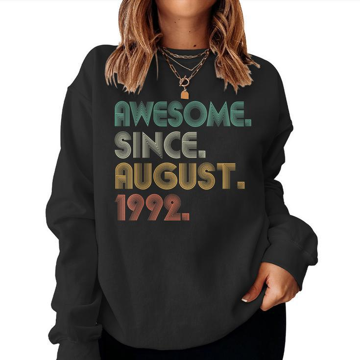 Awesome Since August 1992 Vintage 32Nd Birthday Women Women Sweatshirt