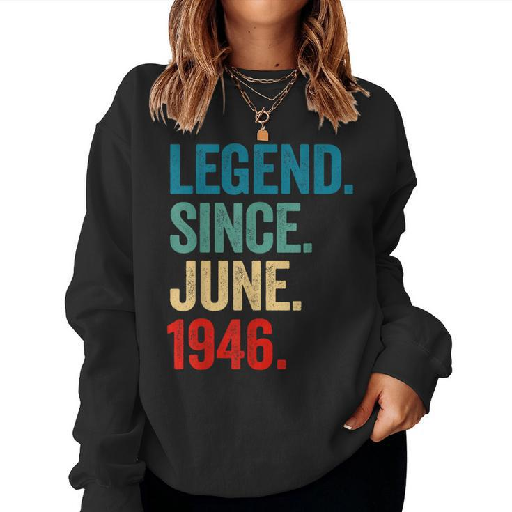 Awesome Since June 1946 Vintage 78Th Birthday Women Women Sweatshirt