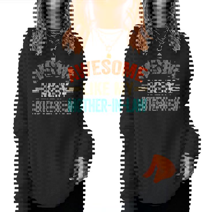 Awesome Like My Mother In Law Son & Daughter Vintage Women Sweatshirt