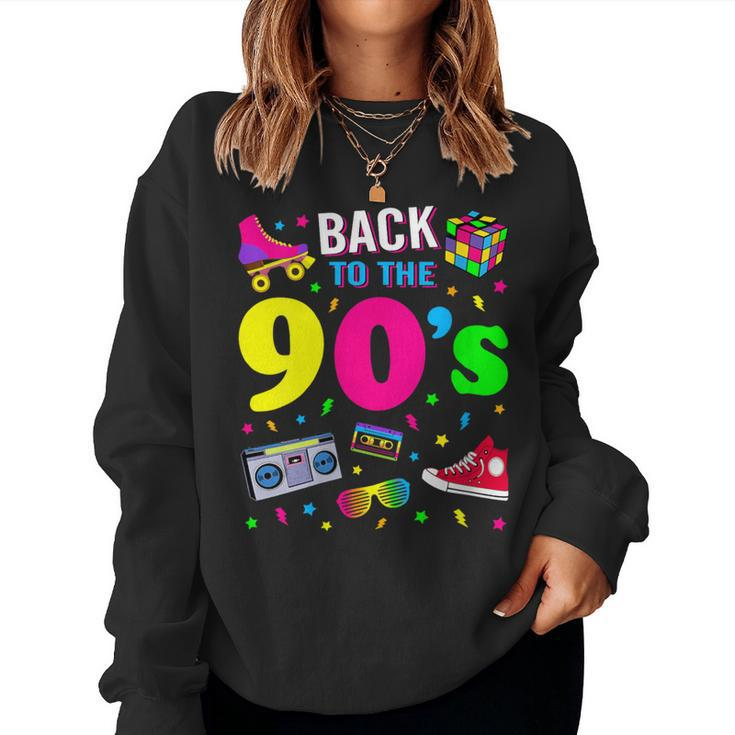 Back To 90'S 1990S Vintage Retro Nineties Costume Party Women Sweatshirt