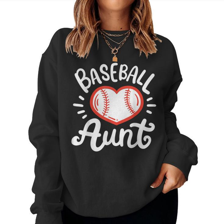 Baseball Aunt Auntie Women Sweatshirt