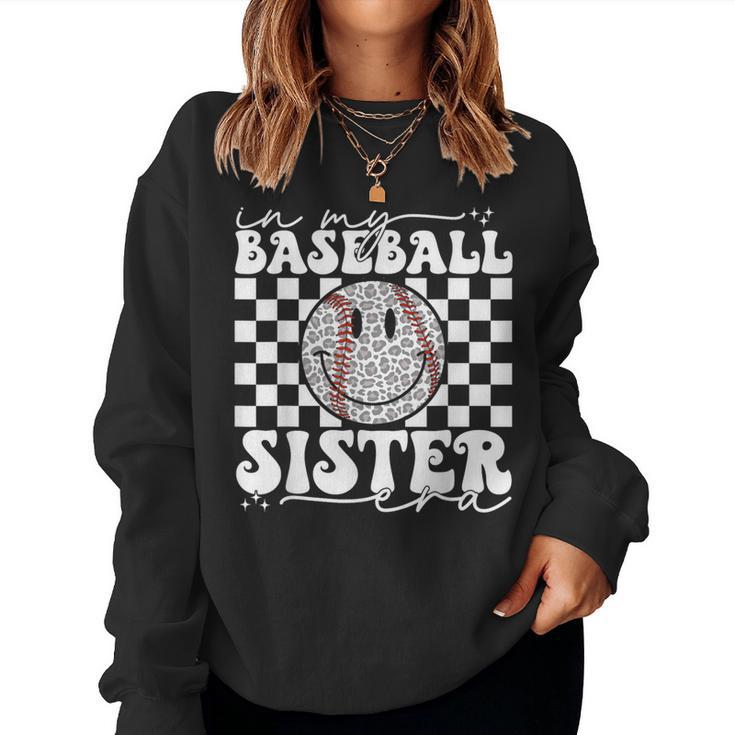 In My Baseball Sister Era Leopard Sister Baseball Girl Women Women Sweatshirt