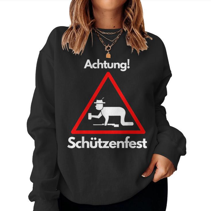 Beer Achtung Schützenfest Sweatshirt Frauen