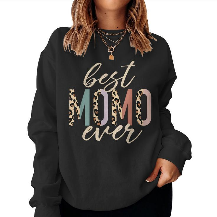 Best Momo Ever Leopard Print Mother's Day Women Sweatshirt