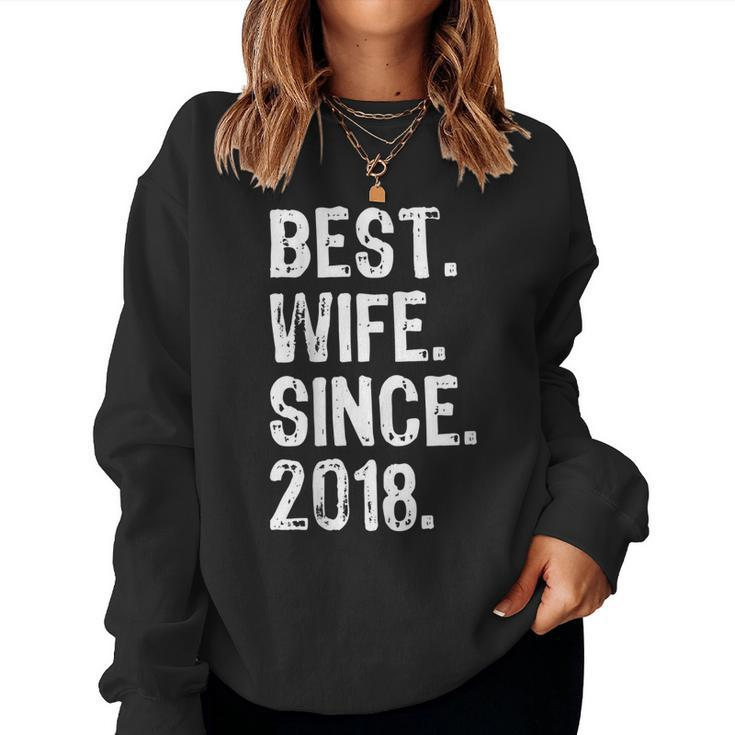 Best Wife Since 2018 1St Wedding Anniversary Women Sweatshirt