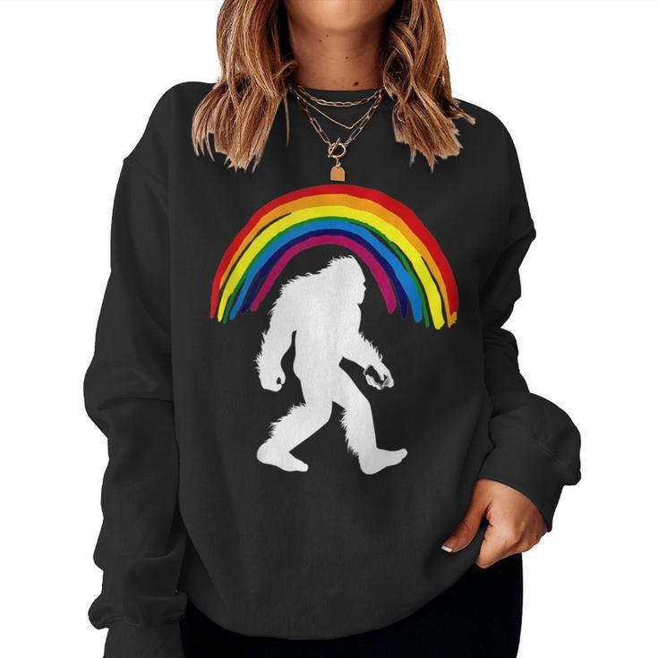 Bigfoot Graffiti Rainbow Sasquatch Tagger Women Sweatshirt