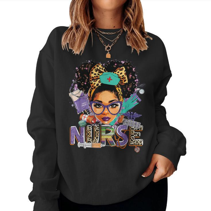 Black Strong Nurse Afro Love Melanin African American Women Women Sweatshirt
