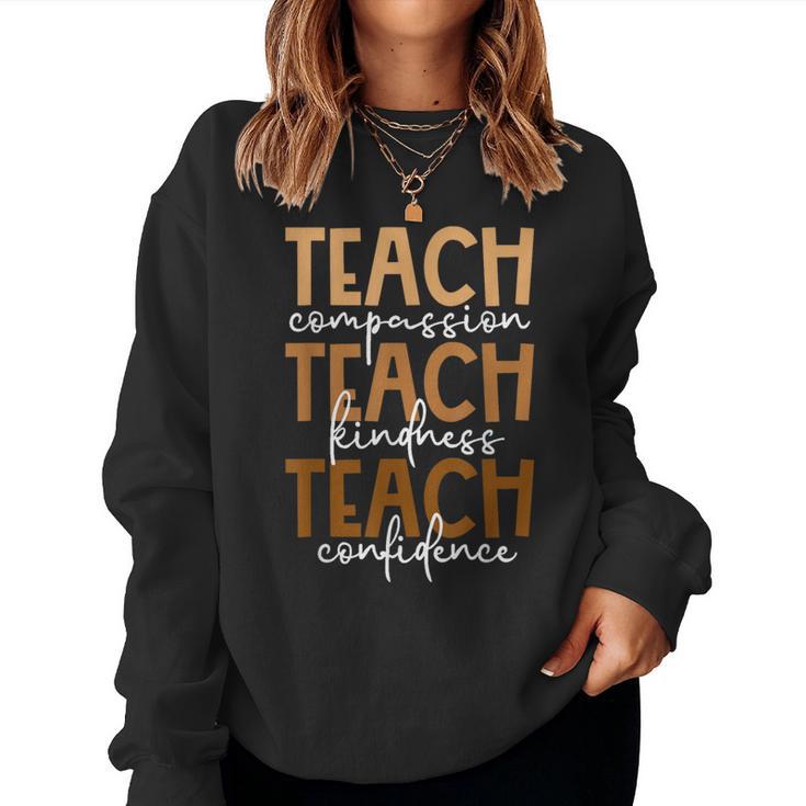 Black Teacher Magic Afro Teacher Melanin Afrocentric Women Women Sweatshirt