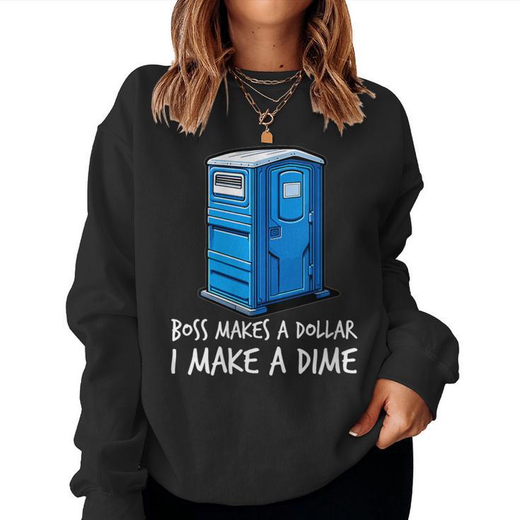 Boss Makes A Dollar I Make A Dime Meme Women Sweatshirt