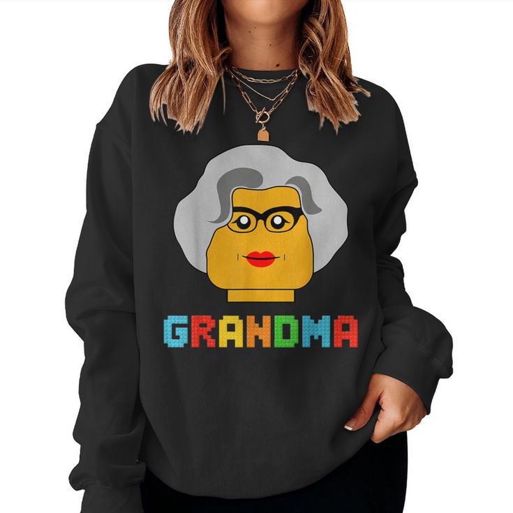 Building Block Brick Grandma Master Builder Family Matching Women Sweatshirt