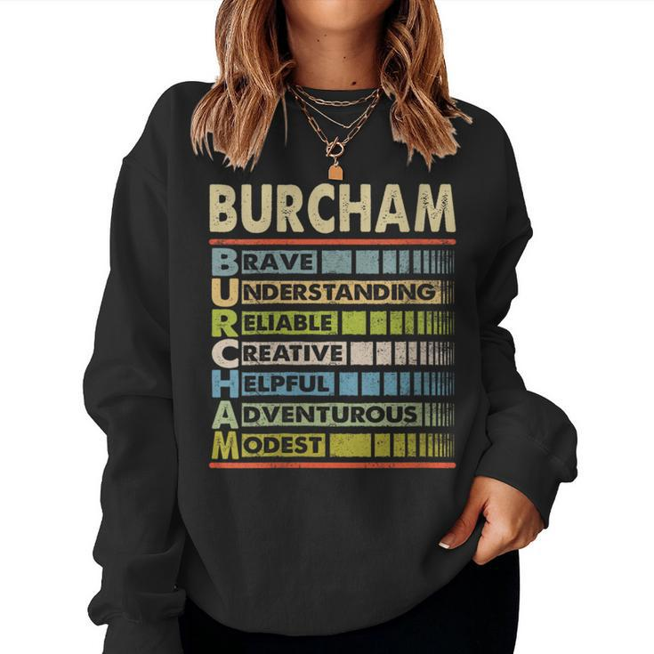 Burcham Family Name Last Name Burcham Women Sweatshirt