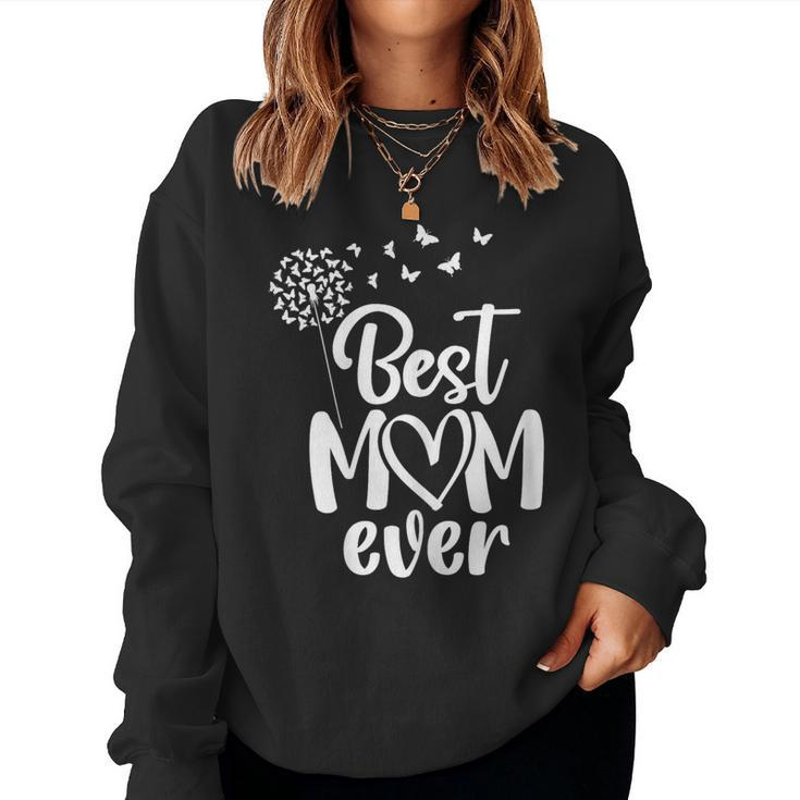 Butterflies Best Mom Ever From Daughter Son On Mother's Day Women Sweatshirt