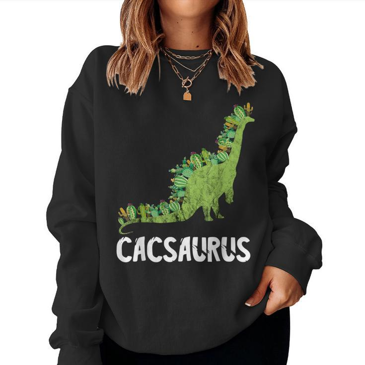 Cactus Dinosaurs Cacti Brachiosaurus Saguaro Herbivore Dino Women Sweatshirt
