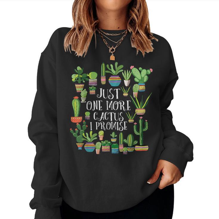 Camisa De Cactus Just One More Camisa De Cactus Amante De Las Plantas Cactus Sudadera Mujer