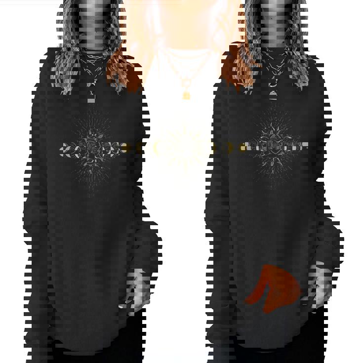 Ciclo Lunar Wicca Mágica Pagana Ciclo Celestial Wiccan Sudadera Mujer