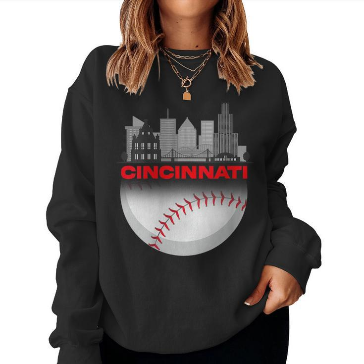 Cincinnati Vintage Style Of Baseball Women Sweatshirt