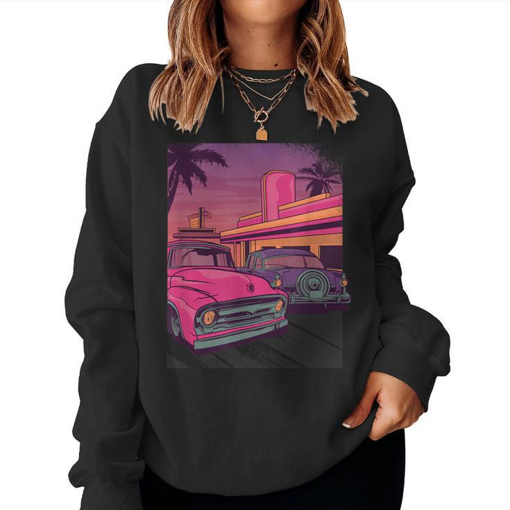 Classic Cruise Old School Retro Vintage Car Women Women Sweatshirt