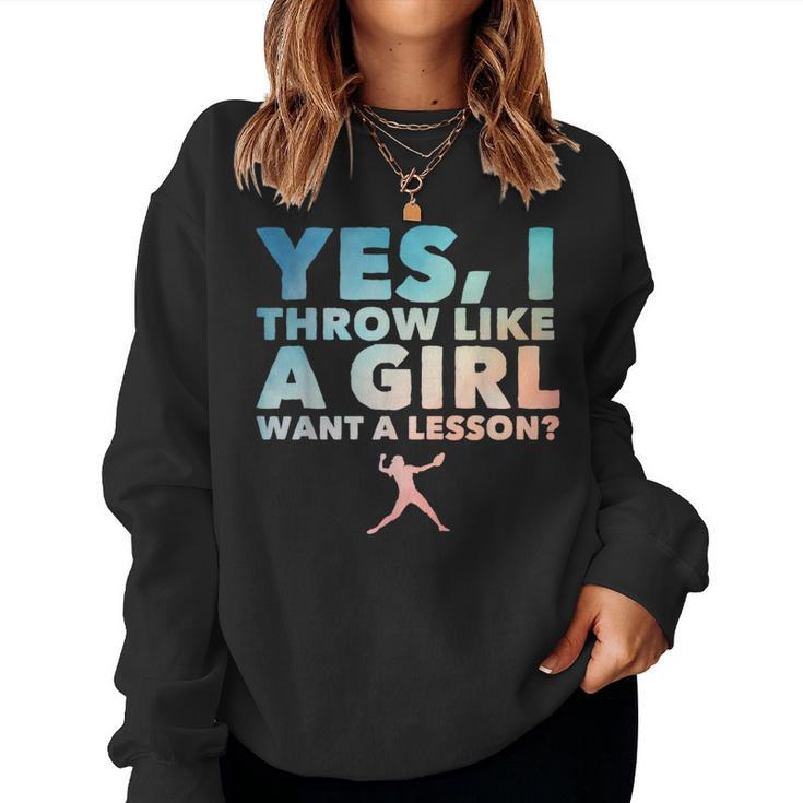 Cool Softball For Girls Pitcher Softball Player Women Sweatshirt