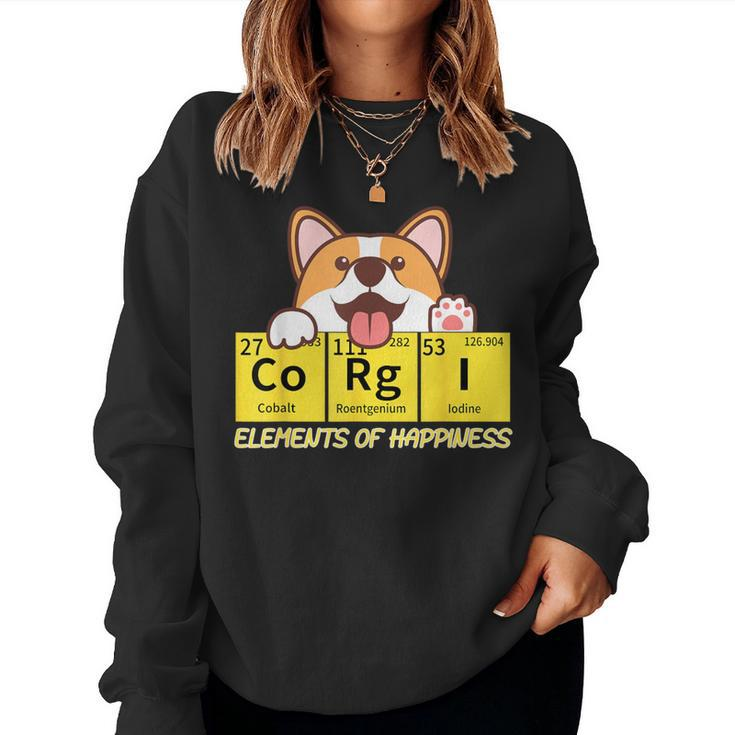 Corgi Elements Tab Of Happiness For Corgi Mom And Dad Women Sweatshirt