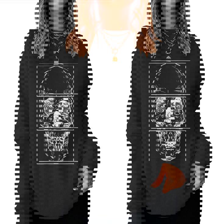 Cráneo Nu Goth Cuello Sudadera Mujer