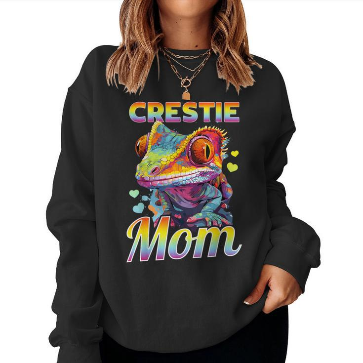 Crested Gecko Reptile Crestie Mom Women Sweatshirt