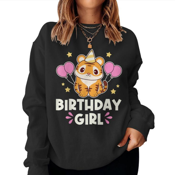 Cute Birthday Girl Tiger Women Sweatshirt