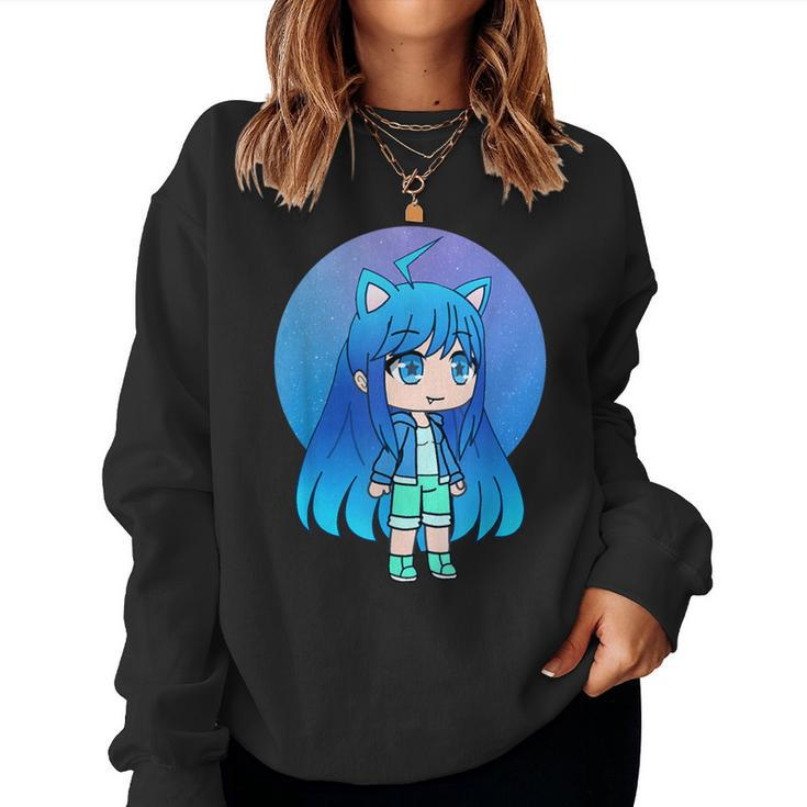 Cute Chibi Style Kawaii Anime Girl Aquachan Women Sweatshirt