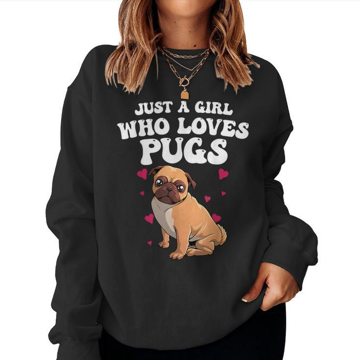Cute Pug For Girls Dog Owner Puppy Pug Lover Women Sweatshirt