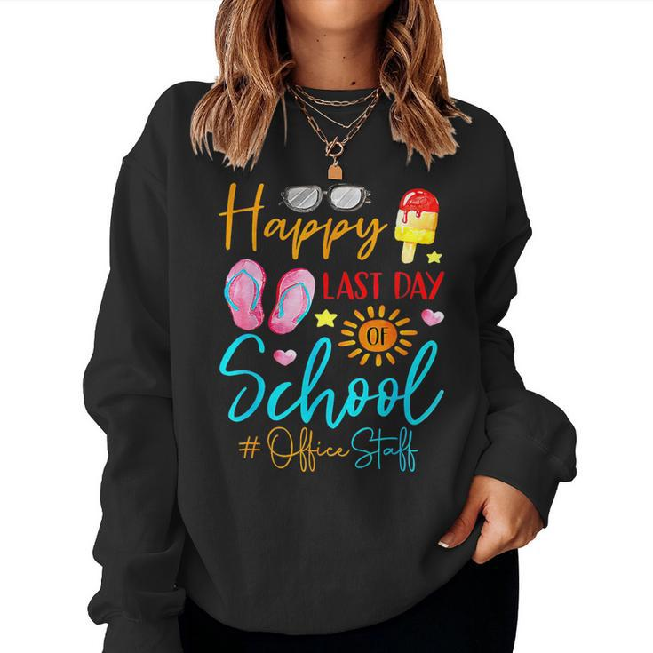 Cute Summer Teacher Happy Last Day Of School Office Staff Women Sweatshirt