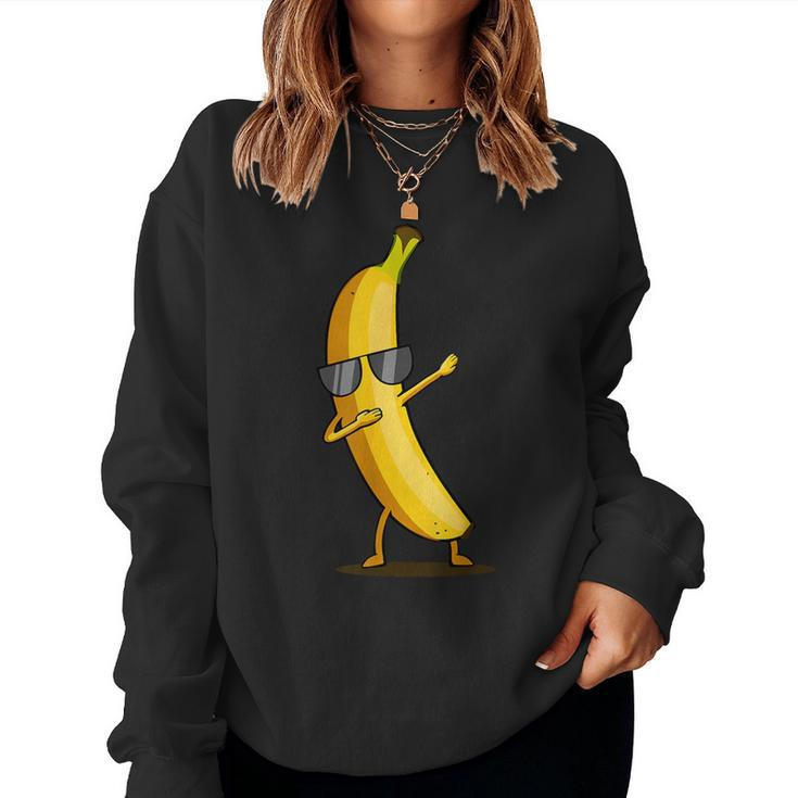 Dabbing Yellow Banana Dab Dancing Fruit Women Sweatshirt