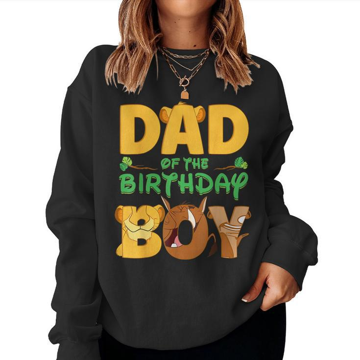 Dad And Mom Birthday Boy Lion Family Matching Father Day Women Sweatshirt