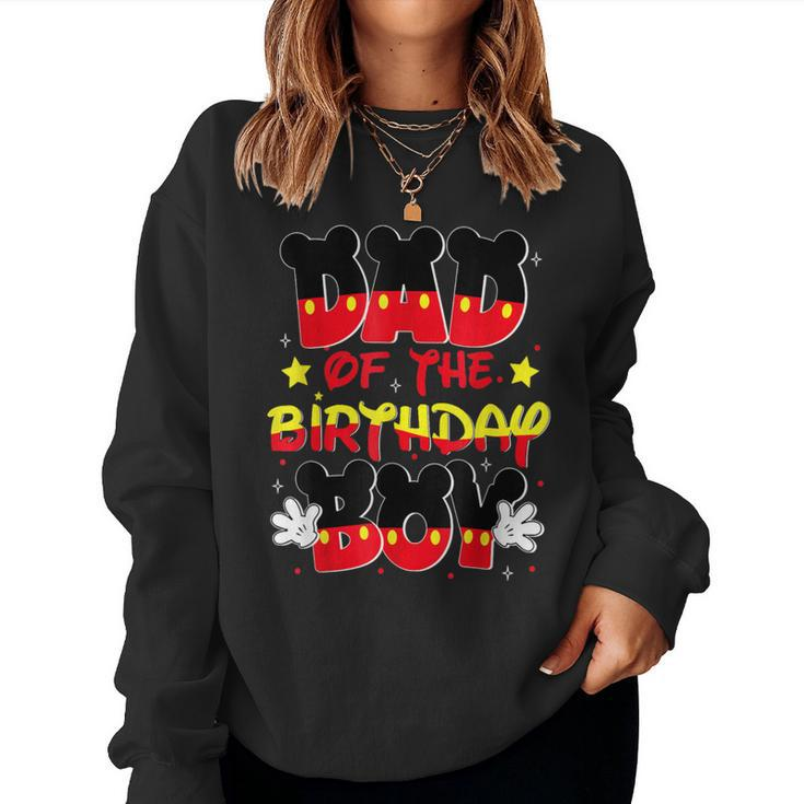 Dad And Mom Birthday Boy Mouse Family Matching Women Sweatshirt