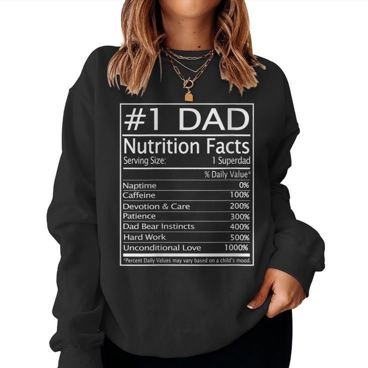 Dad Nutrition Facts Happy Father's Day Matching Proud Dad Women Sweatshirt