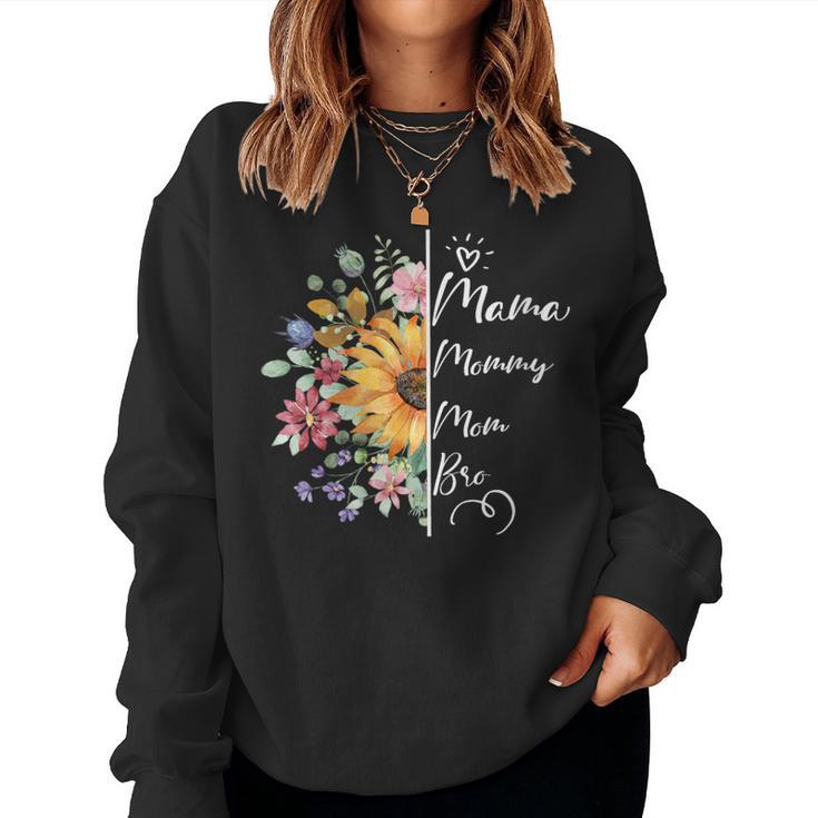 Damen Lustige Mama Mama Mama Bruder Muttertag Mit-Ausschnitt Sweatshirt Frauen