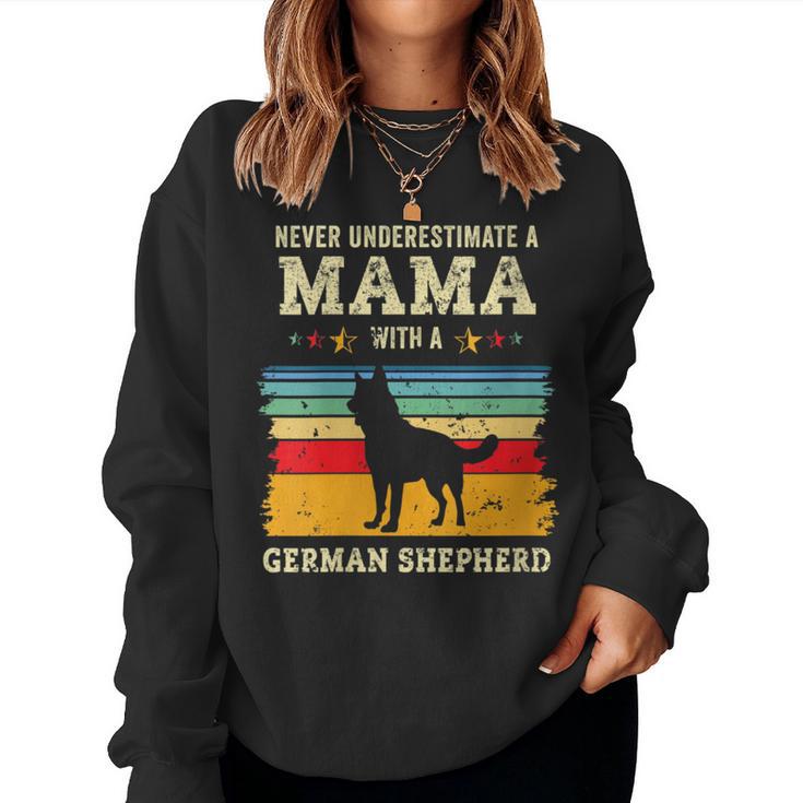 Damen Lustiger Deutscher Schäferhund Mama Haustier Besitzer K9 Polizei Hund Papa Mit-Ausschnitt Sweatshirt Frauen