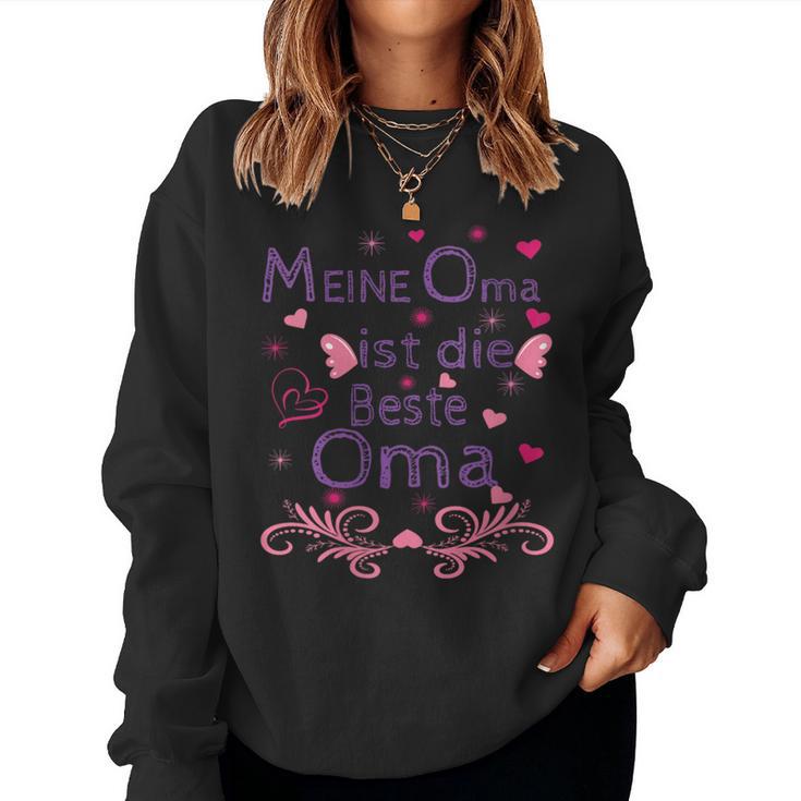 Damen Meine Mama Ist Die Beste Mutti Muttertag Oma Geschenk Spruch Mit-Ausschnitt Sweatshirt Frauen