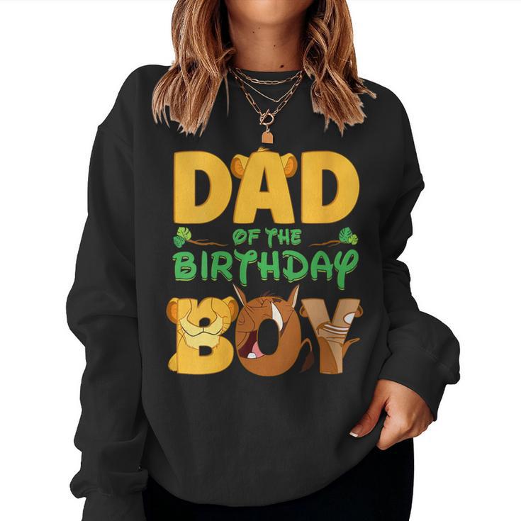 Damen Papa Und Mama Geburtstag Junge Löwe Familie Passende Männeratertag Mit-Ausschnitt Sweatshirt Frauen